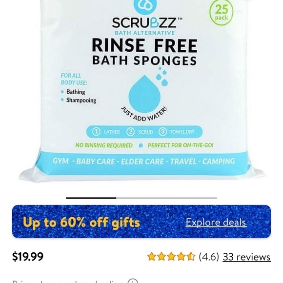 Set of three packs of rinse free bath sponges - Picture 4 of 4